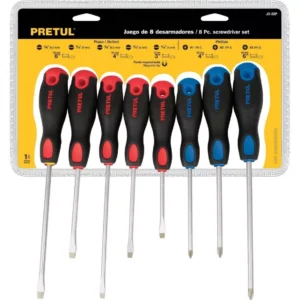 Juego De Desarmadores 8 Pzs Mango Confort Grip Pretul